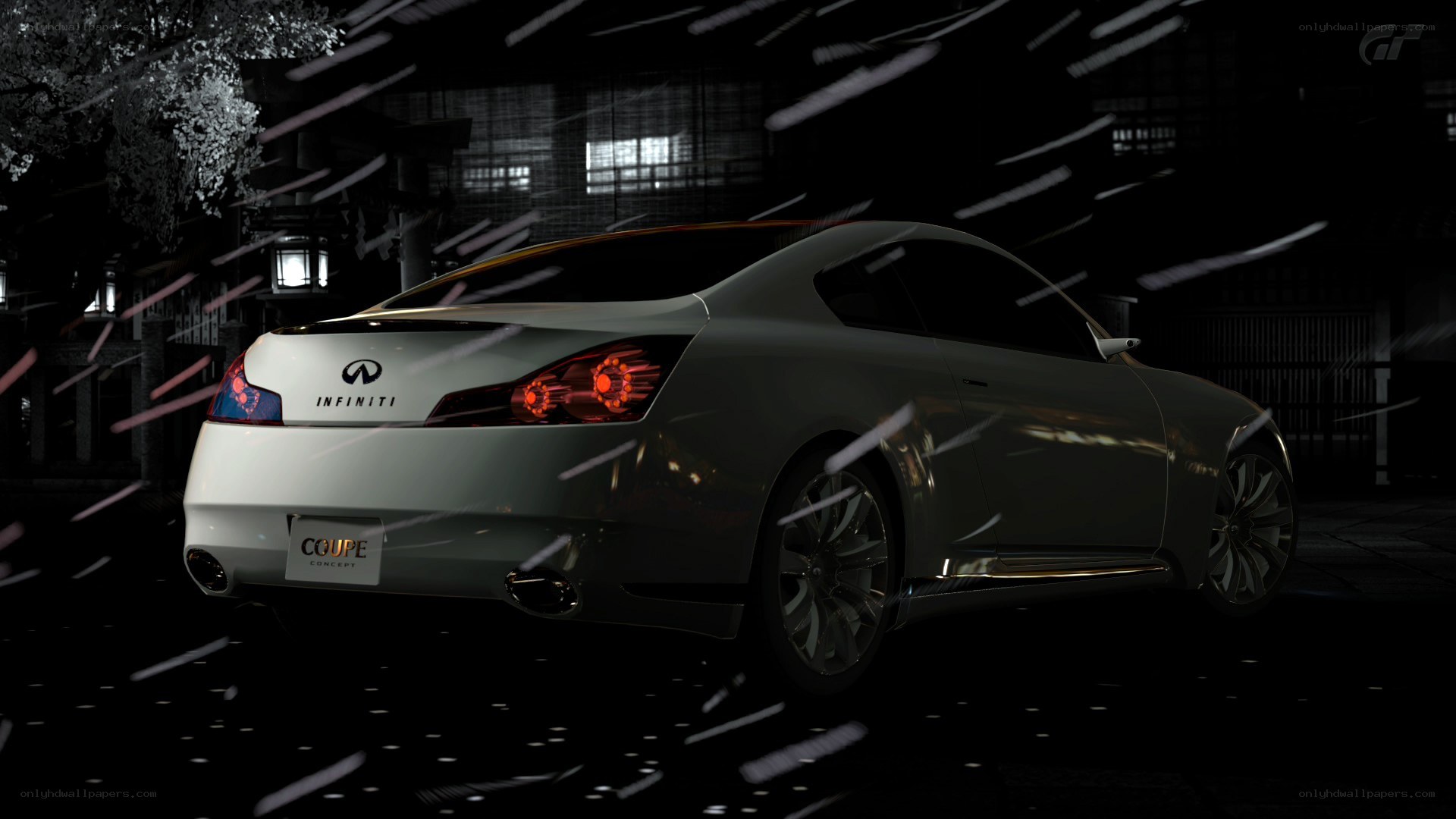 Infiniti Coupe Concept at night