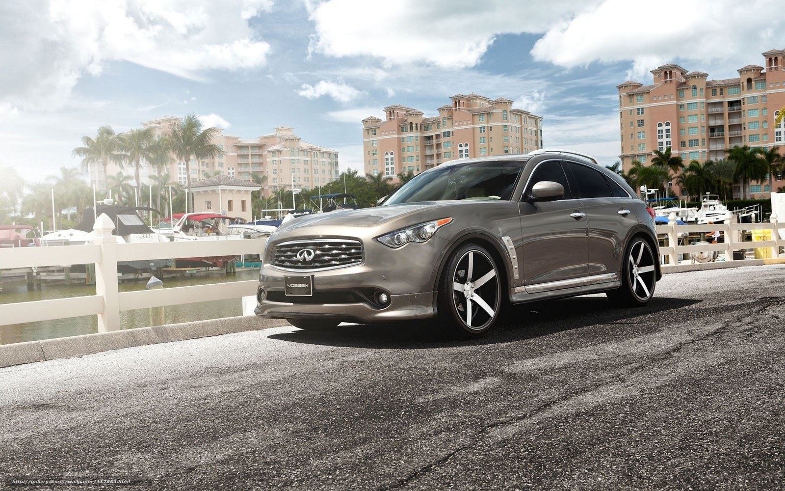 Infiniti FX35 by the marina