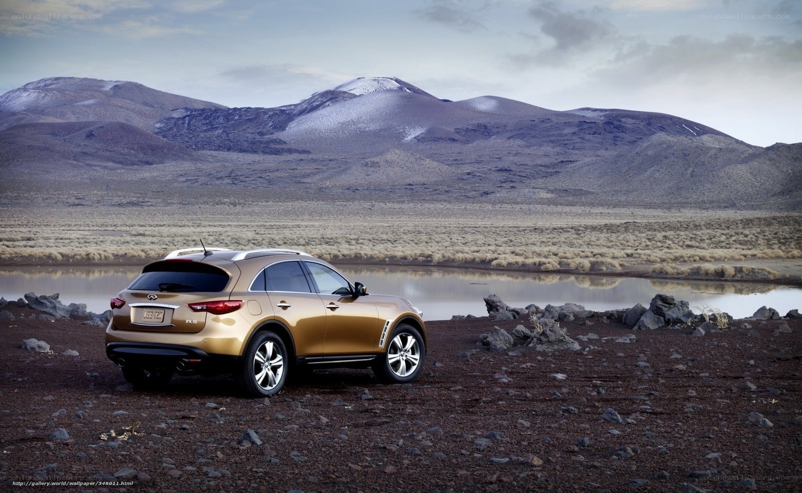 Infiniti FX35 in desert landscape