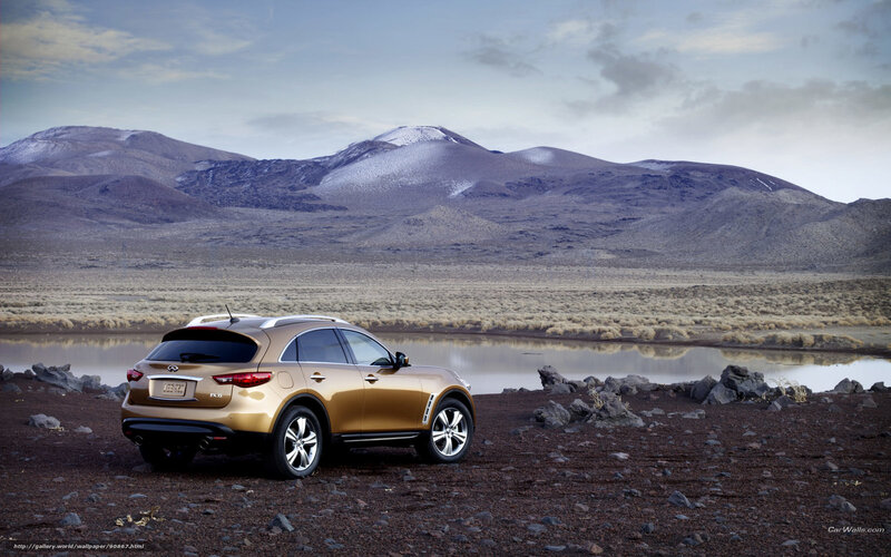 Infiniti FX35 in desert landscape