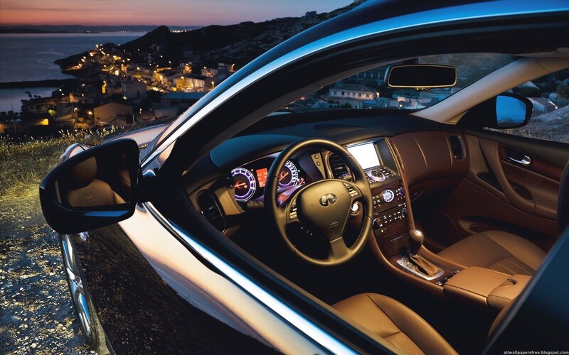 Infiniti interior at dusk