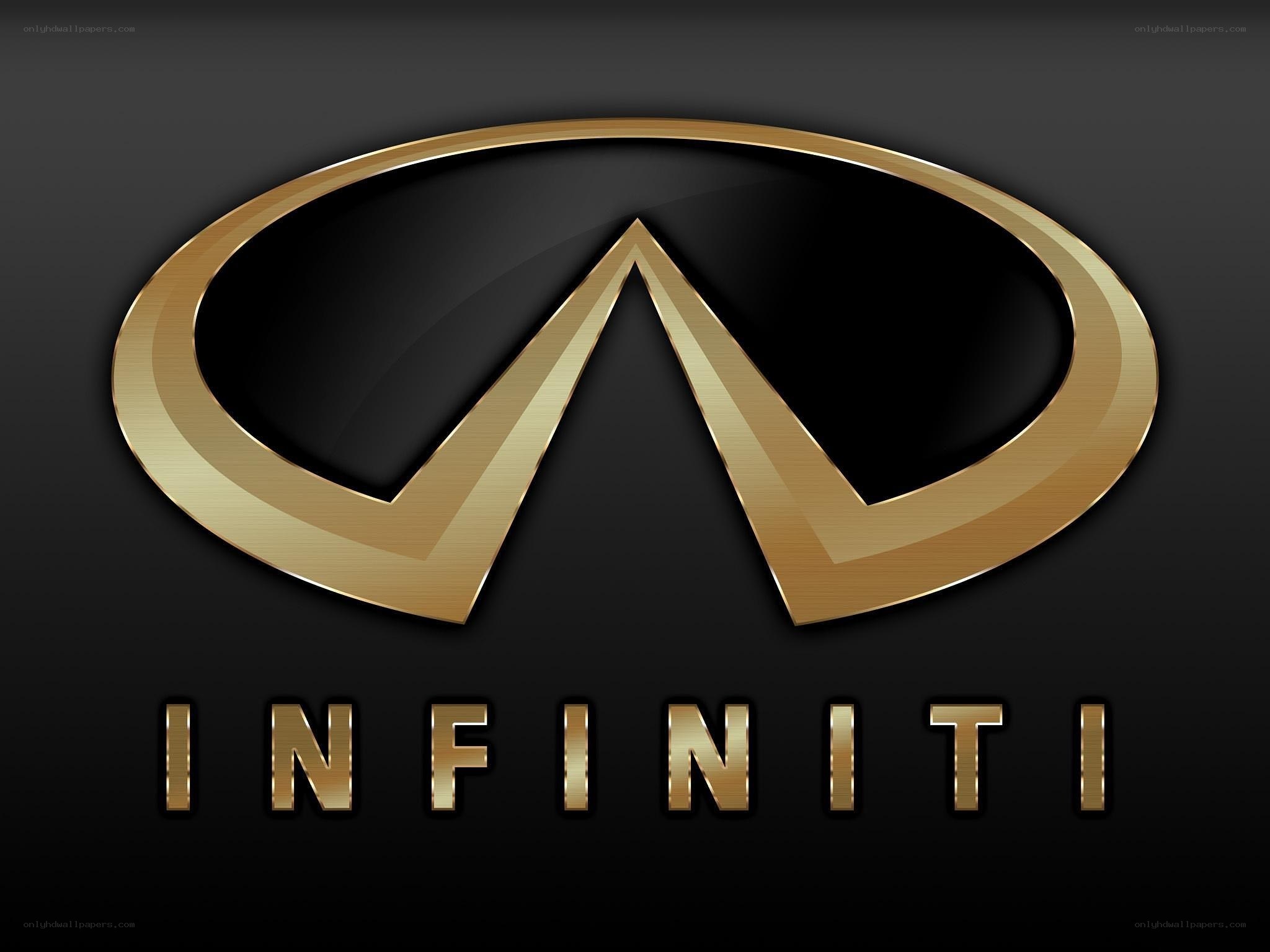 Infiniti logo on black background