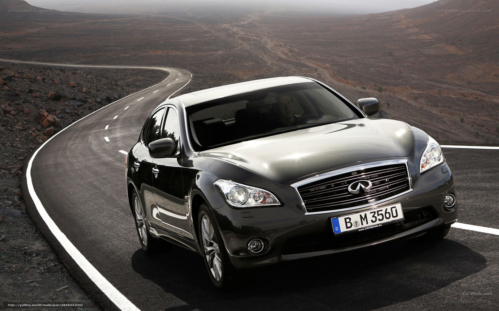 Infiniti M35 on winding road