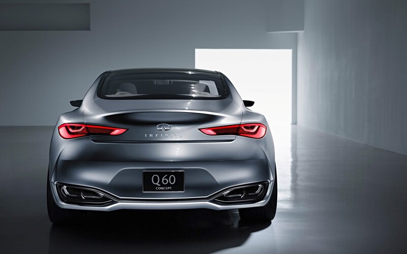 Infiniti Q60 Concept Car — Silver, Dramatic