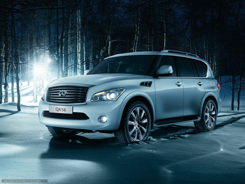 Infiniti QX56 in snowy forest