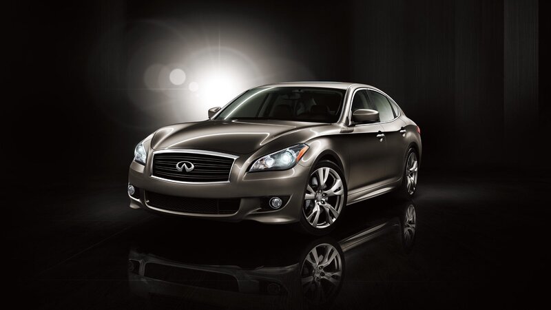 Infiniti sedan in studio lighting