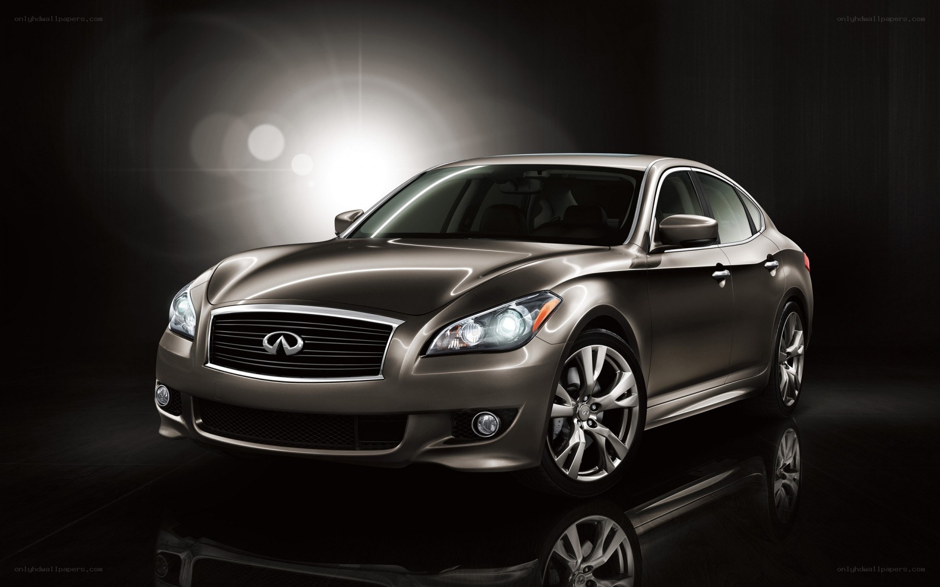 Infiniti sedan in studio lighting