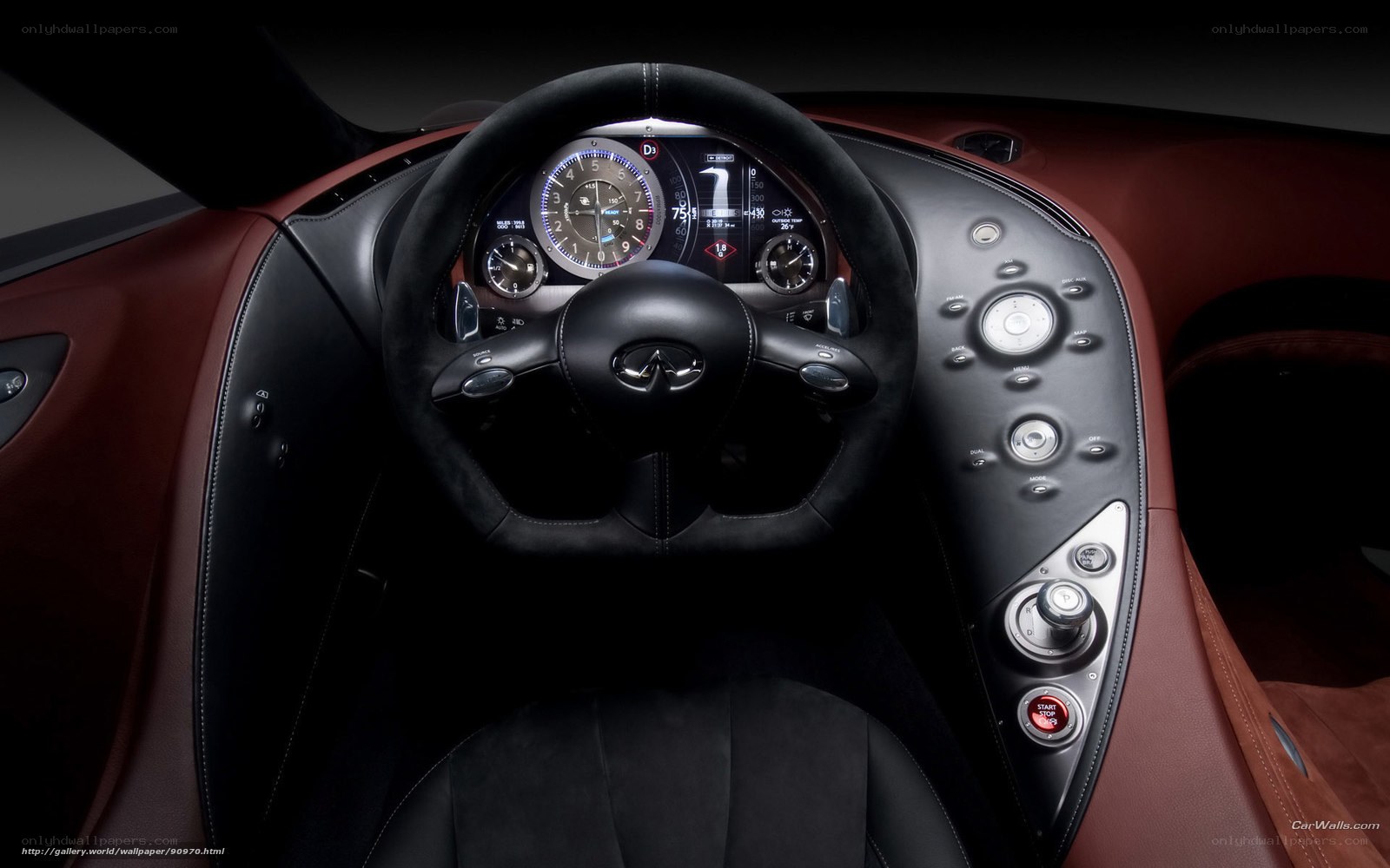 Infiniti sports car interior
