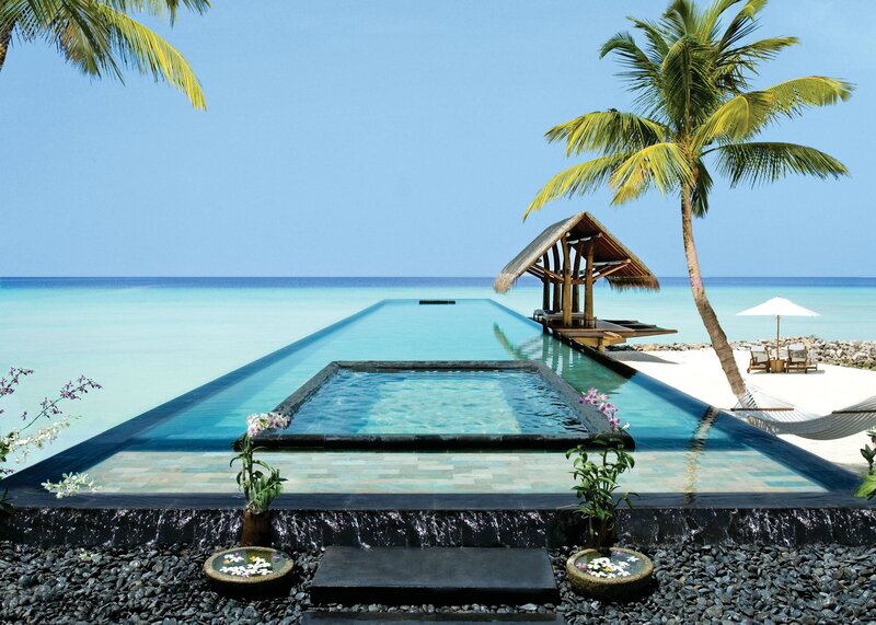 Infinity Pool at Beach Resort — Blue, Serene
