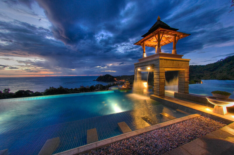 Infinity Pool at Dusk — Blue, Dramatic