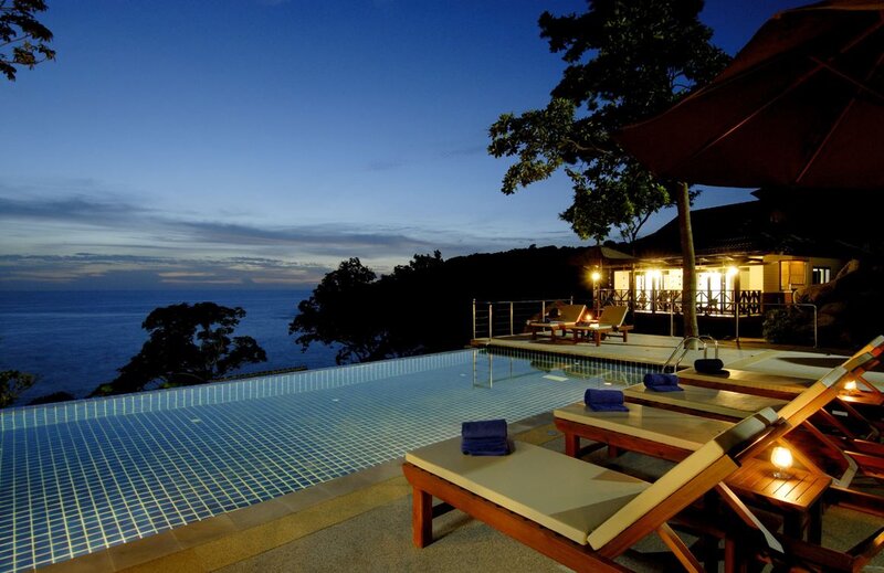 Infinity Pool at Dusk — Blue, Serene, Night