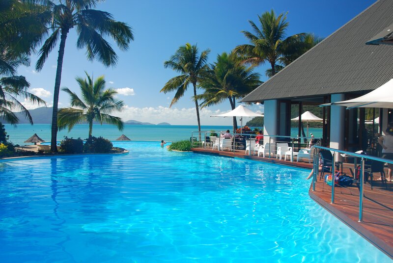 Infinity Pool at Resort — Blue, Relaxing