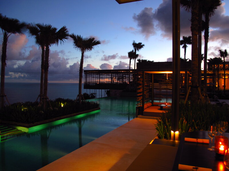 Infinity Pool at Resort — Blue, Serene, Sunset
