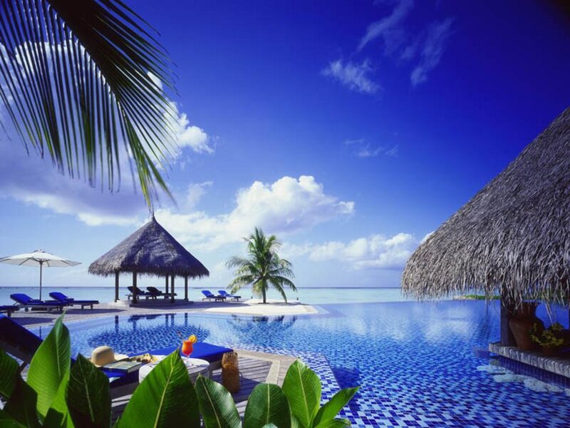 Infinity Pool at Resort — Blue