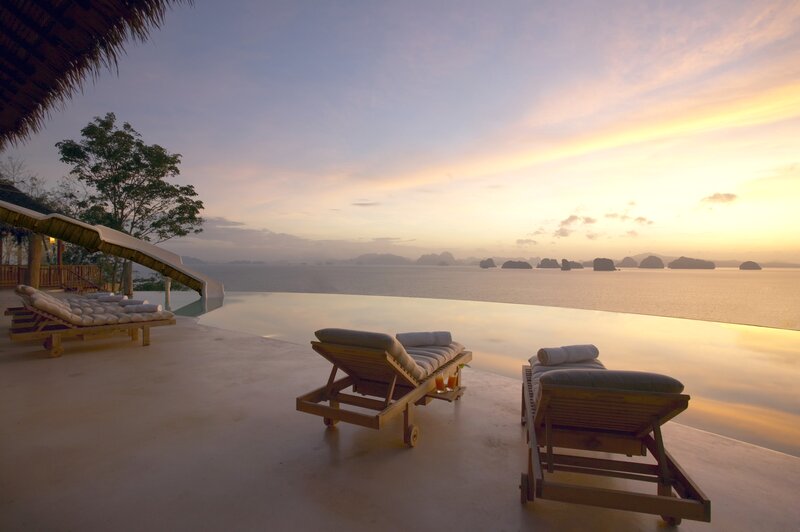 Infinity Pool at Sunset — Gold