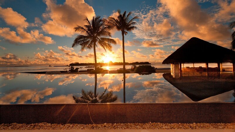 Infinity Pool at Sunset — Photograph