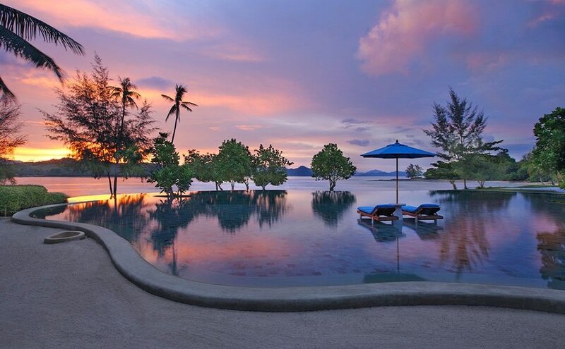 Infinity Pool at Sunset — Purple