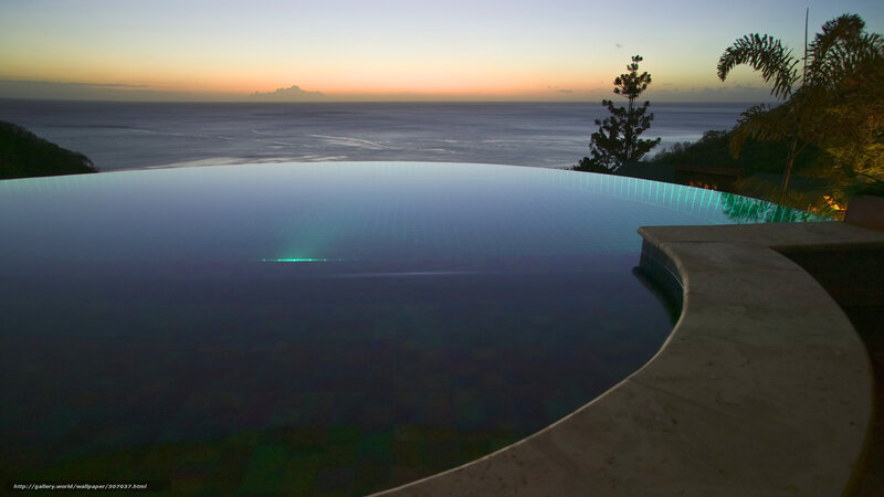 Infinity pool at sunset