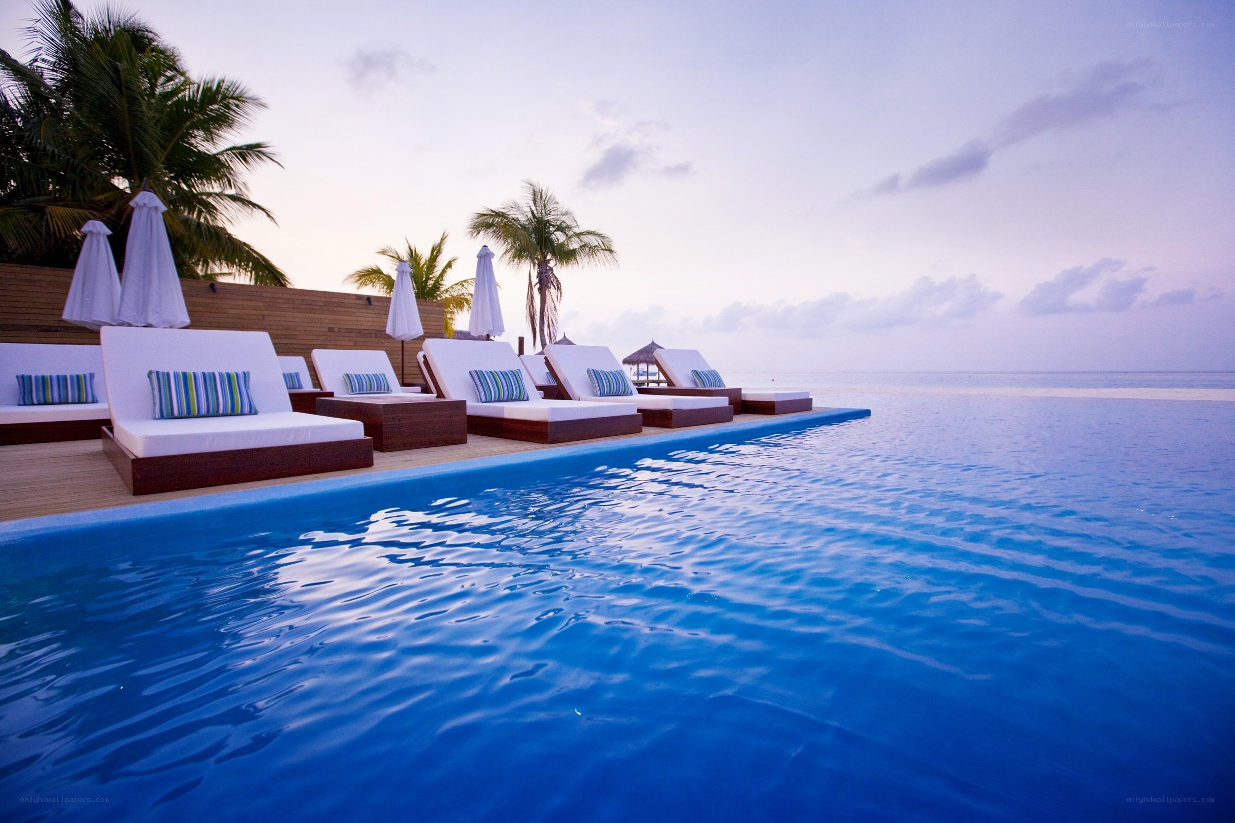 Infinity pool at tropical resort