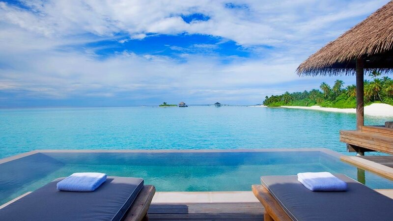 Infinity Pool on Beach — Blue