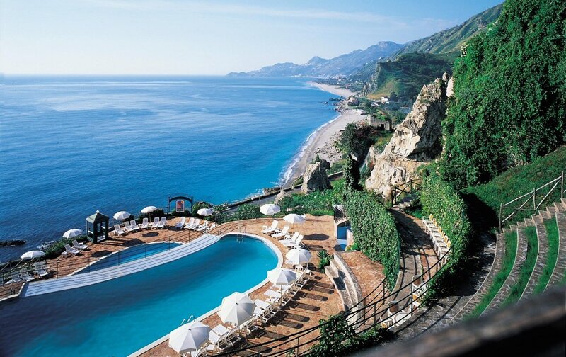 Infinity Pool on Cliff — Blue