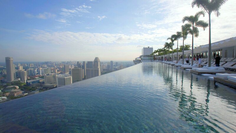 Infinity Pool on Rooftop — Blue