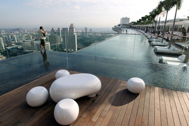 Infinity Pool on Rooftop — White