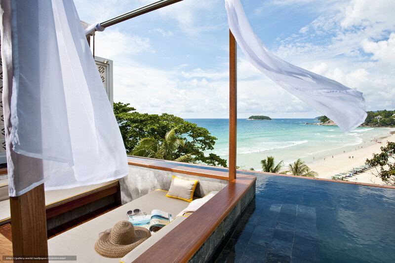 Infinity Pool Overlooking Beach — Blue, Serene, Afternoon