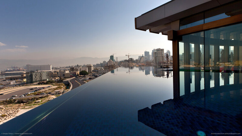 Infinity Pool Overlooking City