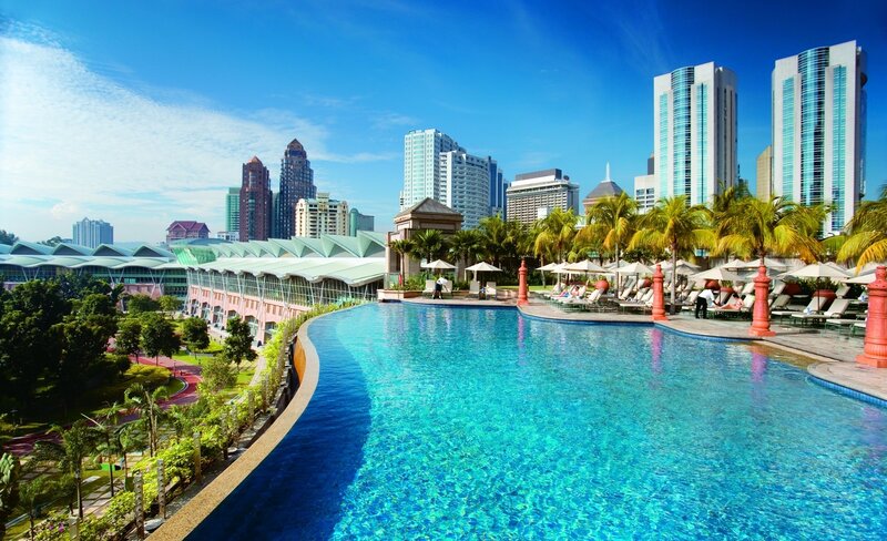 Infinity Pool with City View — Blue, Serene