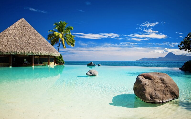 Infinity Pool with Hut