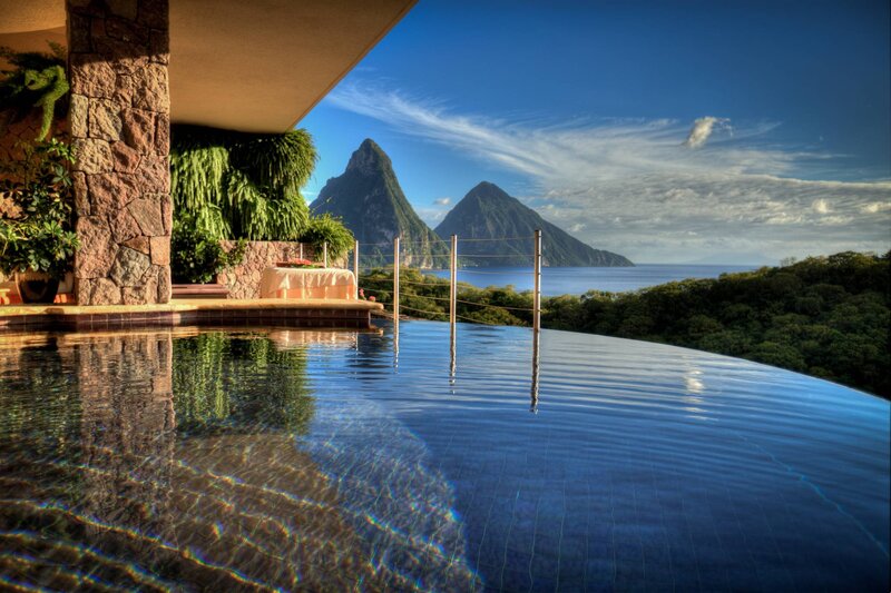 Infinity Pool with Mountains