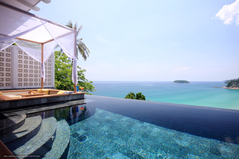 Infinity pool with ocean view