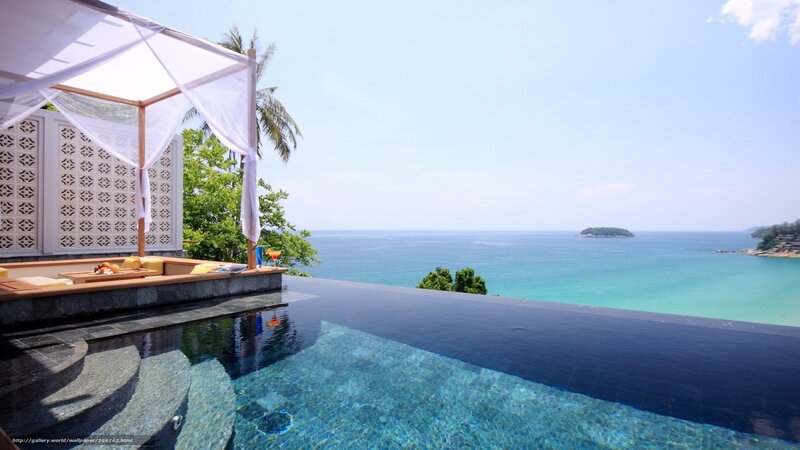 Infinity pool with ocean view