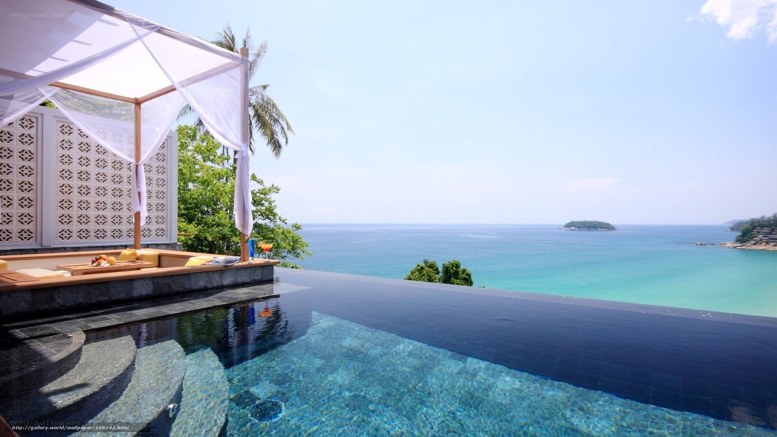 Infinity pool with ocean view