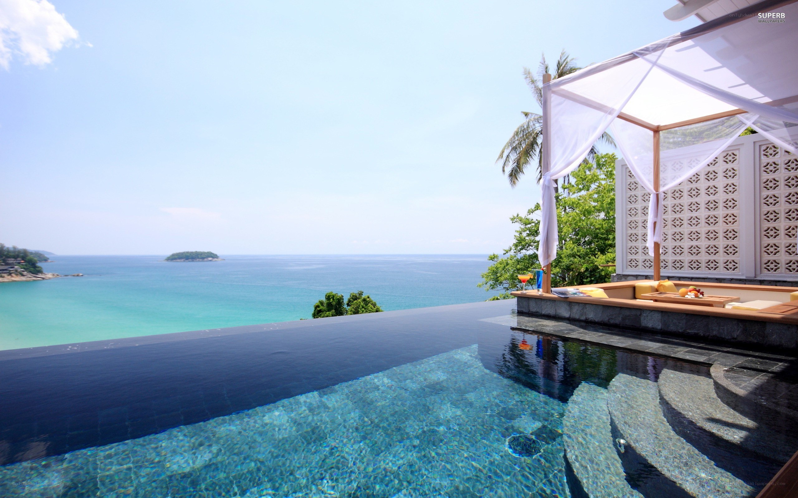 Infinity pool with ocean view