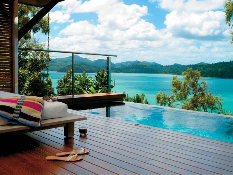 Infinity Pool with Ocean View — Blue, Serene, Afternoon, Photograph