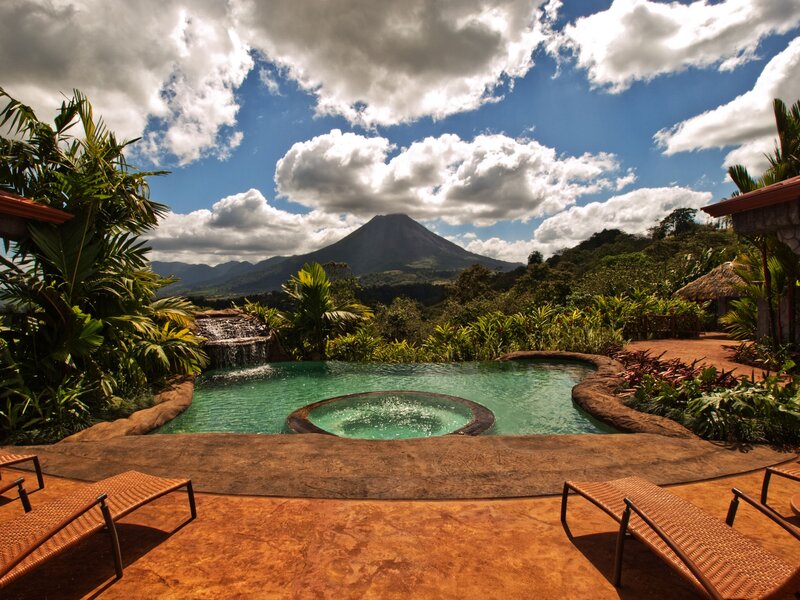 Infinity Pool with Volcano View