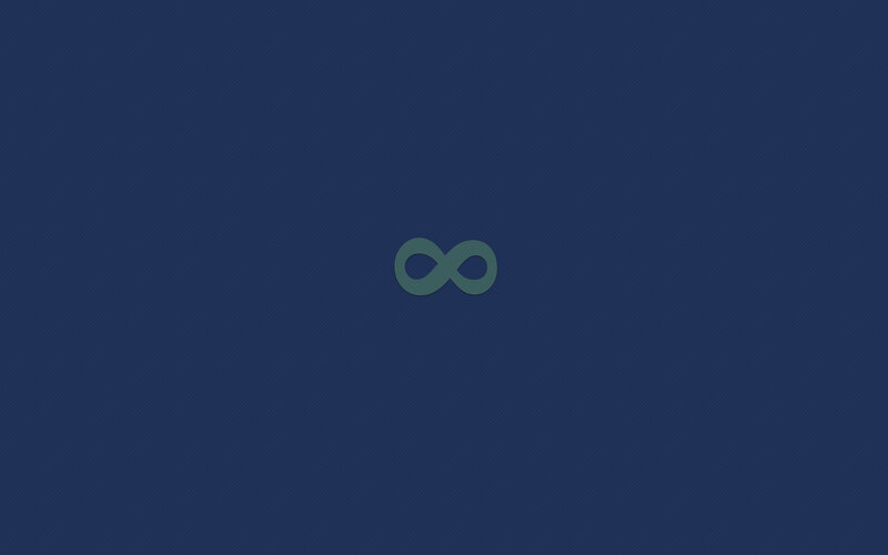 infinity symbol on blue