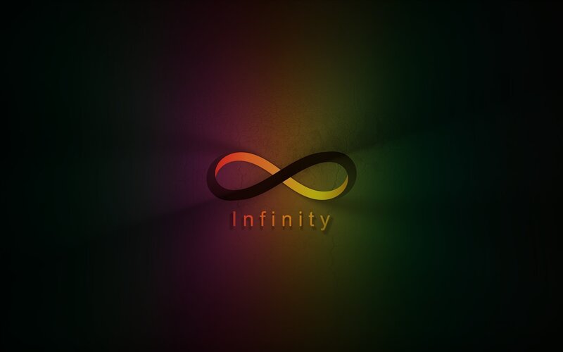 Infinity symbol with gradient background