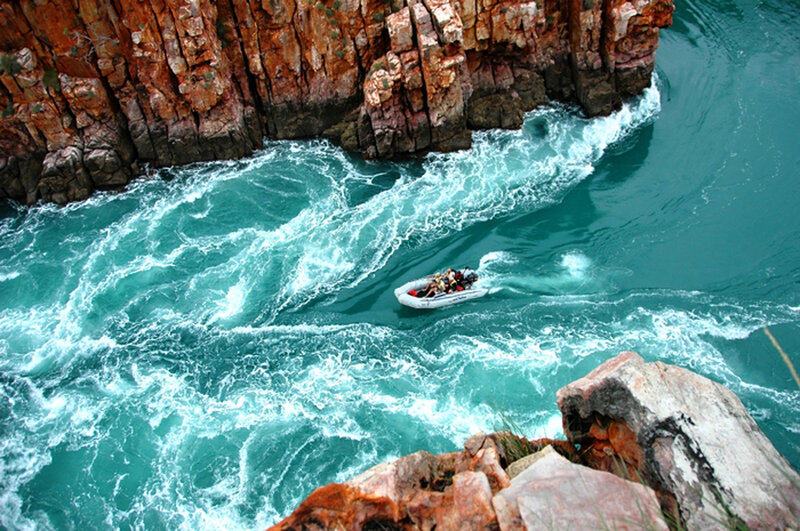Inflatable Boat in Rapids