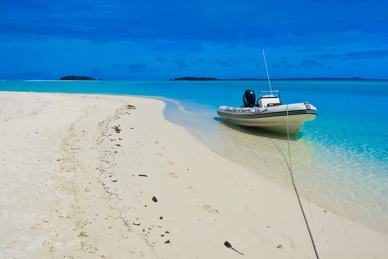 Inflatable Boat on Beach