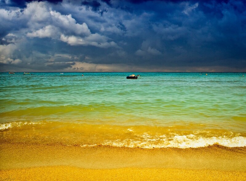 Inflatable Boat on Sea