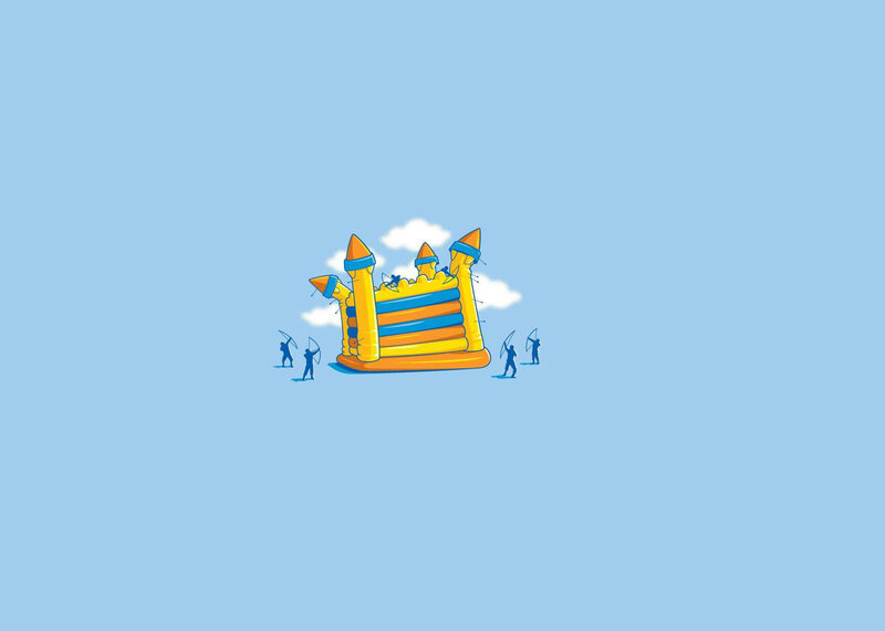 Inflatable Castle with Soldiers