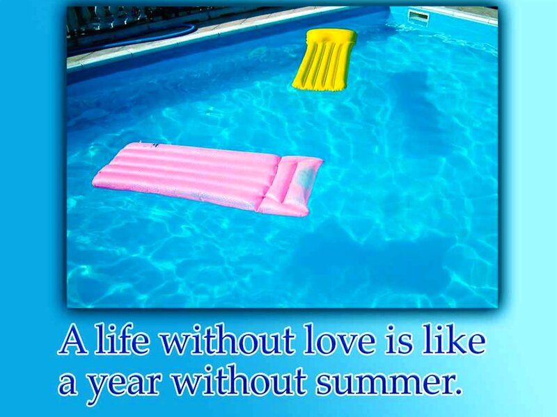 Inflatable Floats in Pool