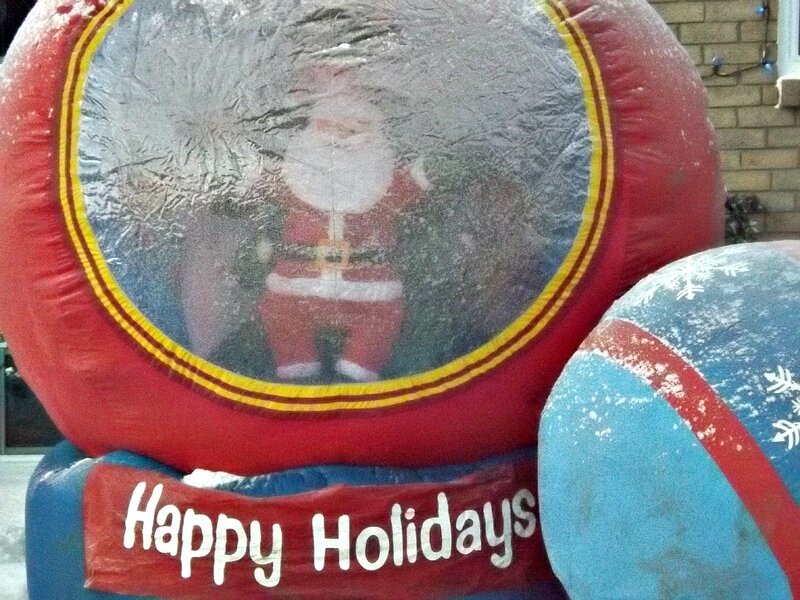 Inflatable Santa Snow Globe