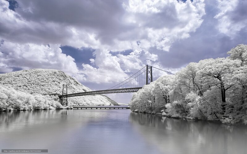 Infrared Bridge Landscape