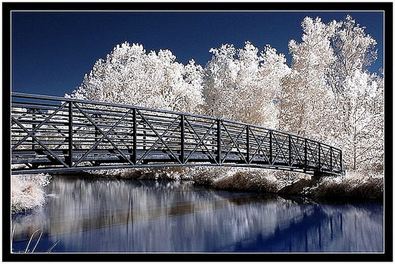 Infrared bridge over river