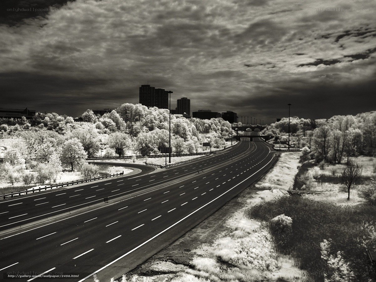 Infrared highway landscape