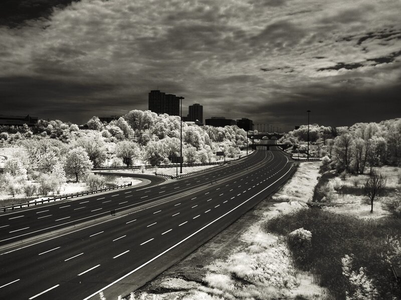 Infrared highway scene